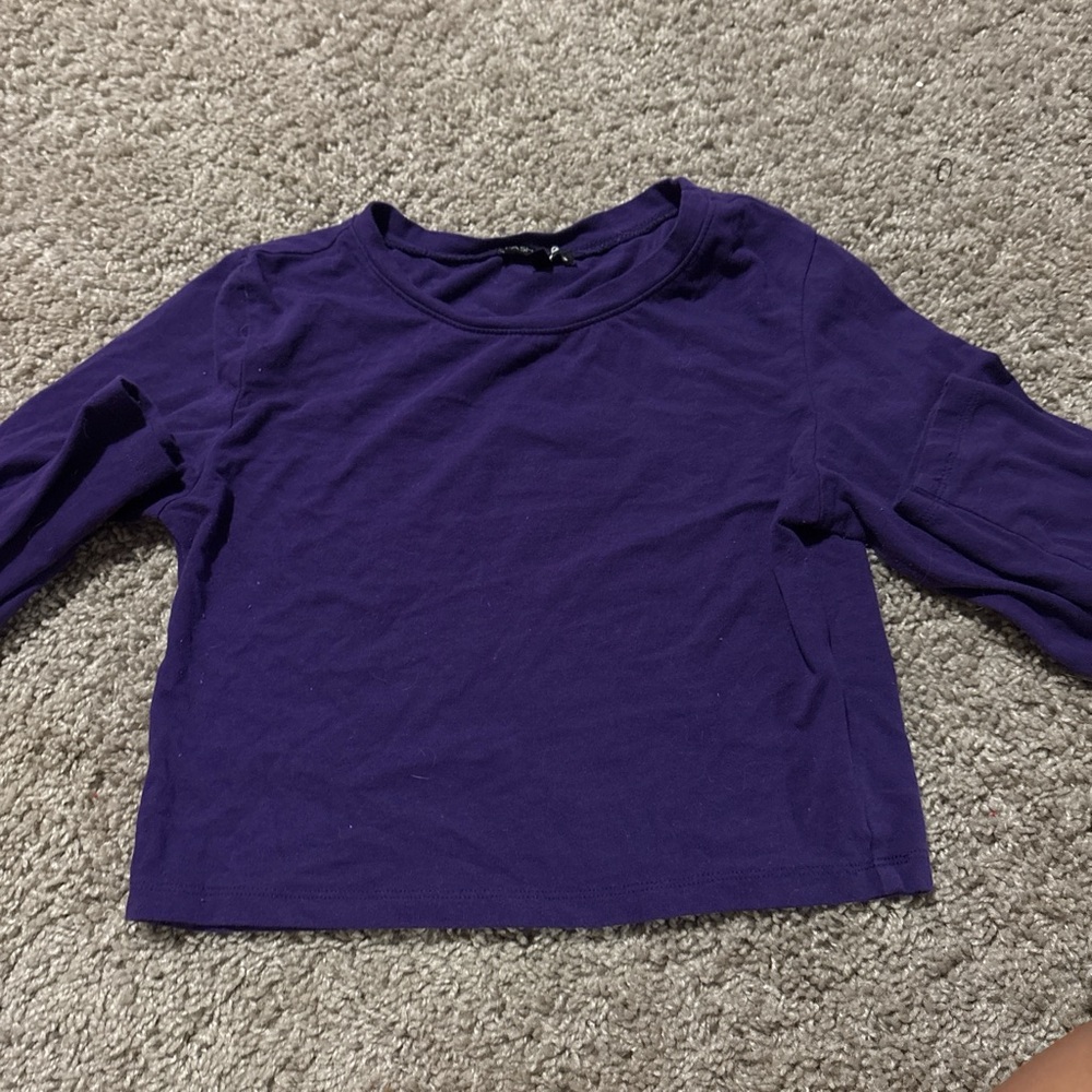 Fashion Nova Deep Purple Crop Top